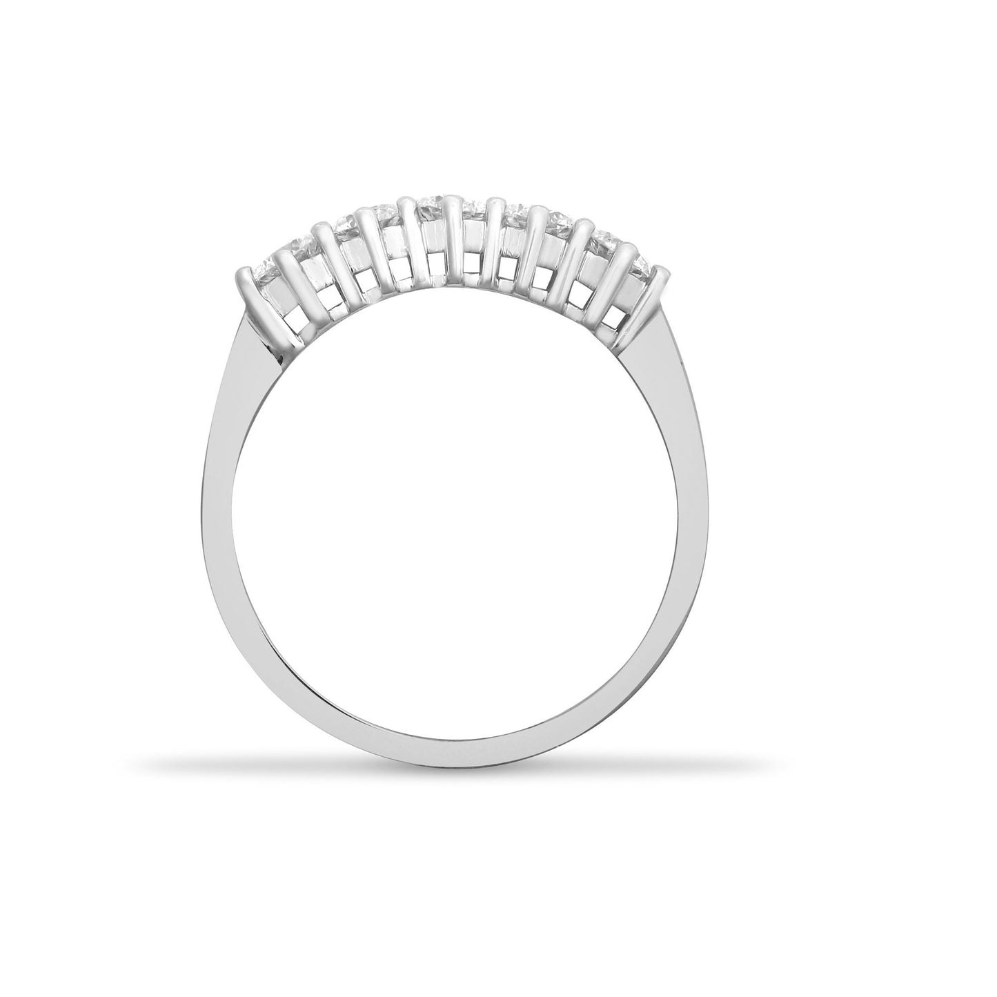 18ct White Gold  0.5ct Diamond 5 Stone Eternity Ring 4mm - 18R546-050