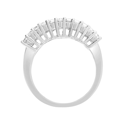 18ct White Gold  1.43ct Diamond Fancy Bridge Eternity Ring 8mm - 18R646