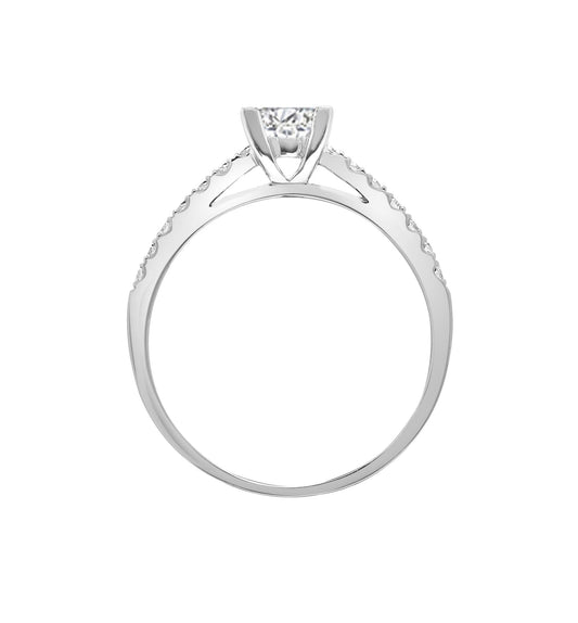 18ct White Gold  0.25ct D/VS Lab Grown Diamond Engagement Ring - LAB18R768-025
