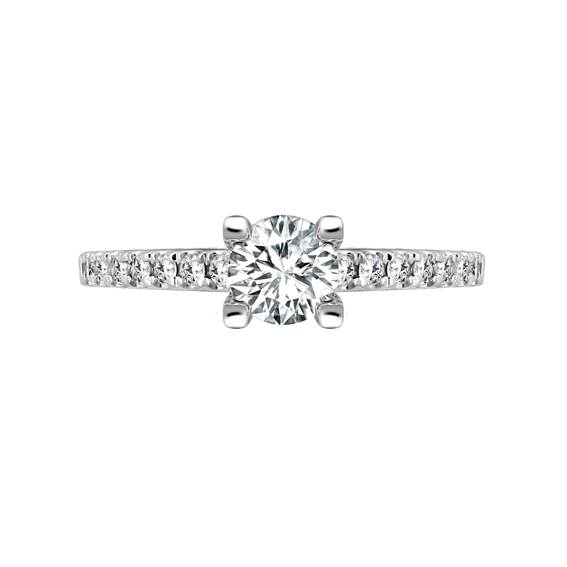 18ct White Gold  0.50ct D/VS Lab Grown Diamond Engagement Ring - LAB18R768-050