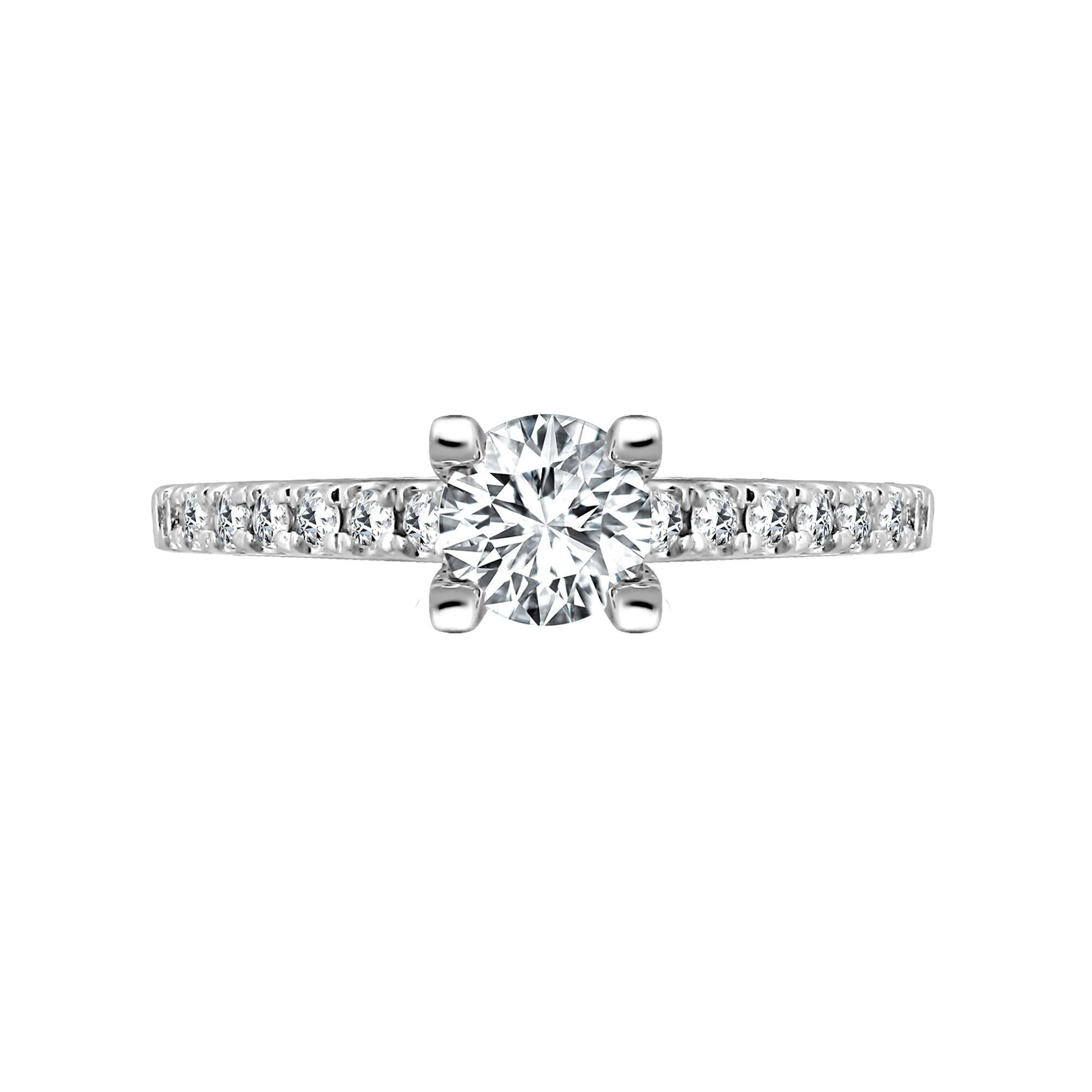 18ct White Gold  0.50ct D/VS Lab Grown Diamond Engagement Ring - LAB18R768-050