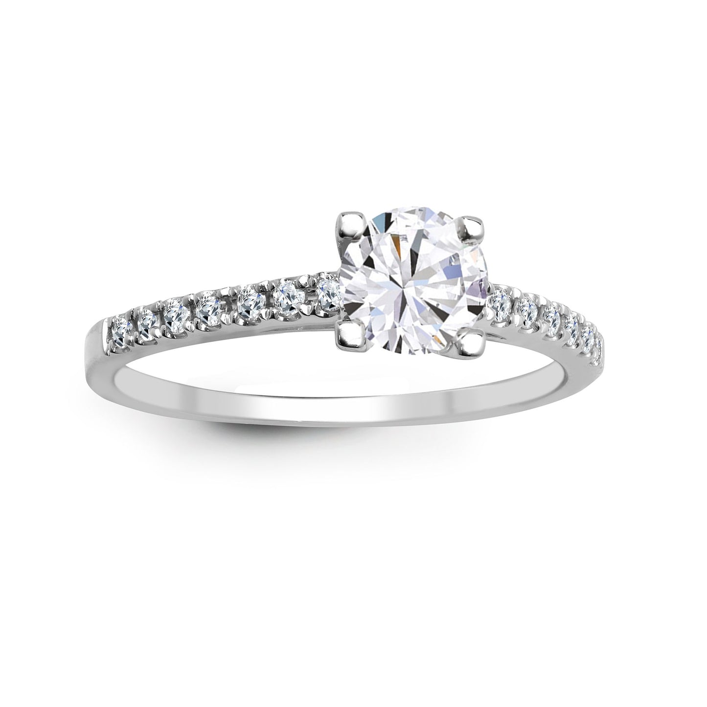 18ct White Gold  1.00ct D/VS Lab Grown Diamond Engagement Ring - LAB18R768-100