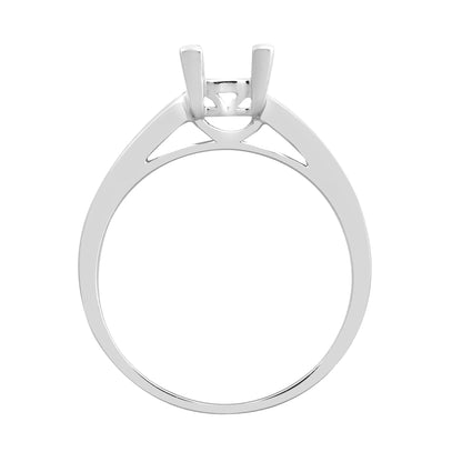 18ct White Gold  Diamond Semi Set Mount Engagement Ring 5.5mm - 18R769-050
