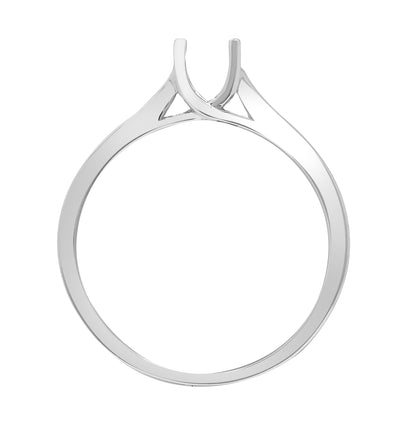 18ct White Gold  Diamond Semi Set Mount Engagement Ring 5.5mm - 18R837-075