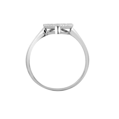 18ct White Gold  Diamond Happy Tears Cluster Cluster Ring 13mm - 18R851