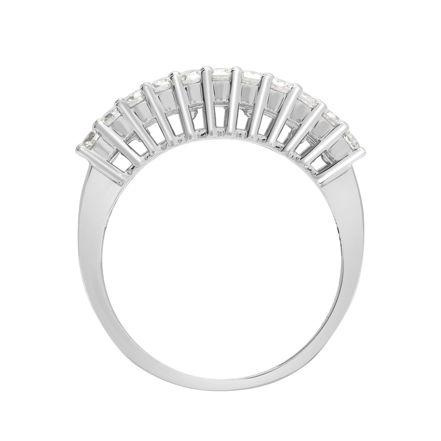 18ct White Gold  2ct Diamond Arch Bridge Eternity Ring 9mm - 18R888