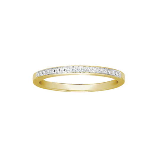 18ct Gold  0.1ct Diamond Dainty Band Eternity Ring 2mm - 18R889-010