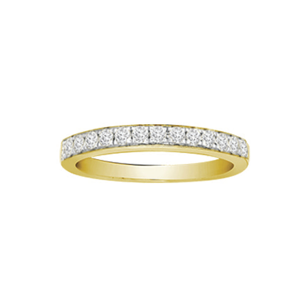 18ct Gold  0.5ct Diamond Dainty Band Eternity Ring 3mm - 18R889-050