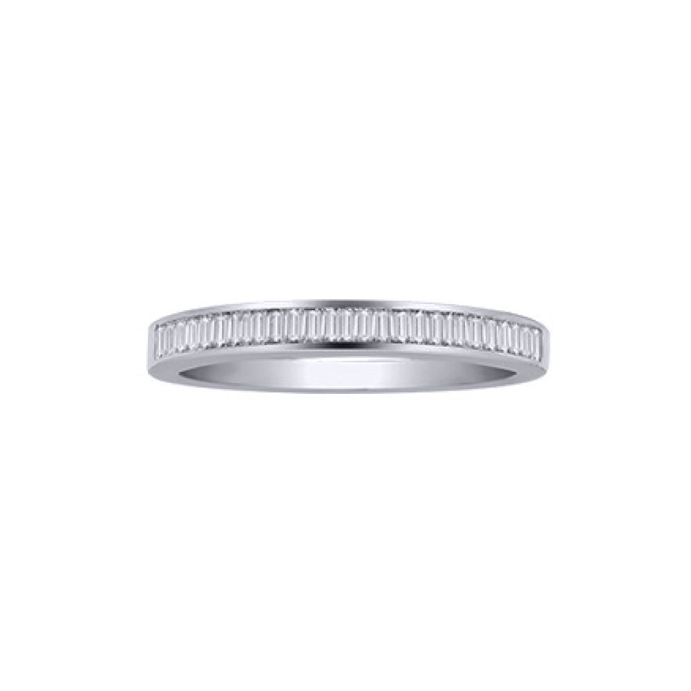 18ct White Gold  0.25ct Diamond Dainty Band Eternity Ring 3mm - 18R896-025