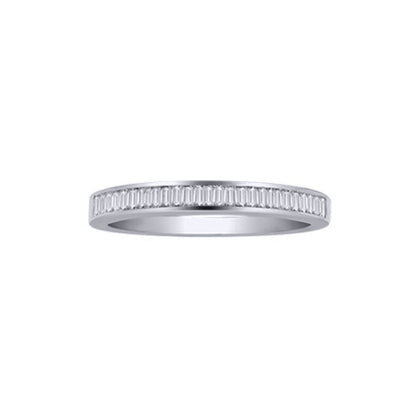 18ct White Gold  0.25ct Diamond Dainty Band Eternity Ring 3mm - 18R896-025