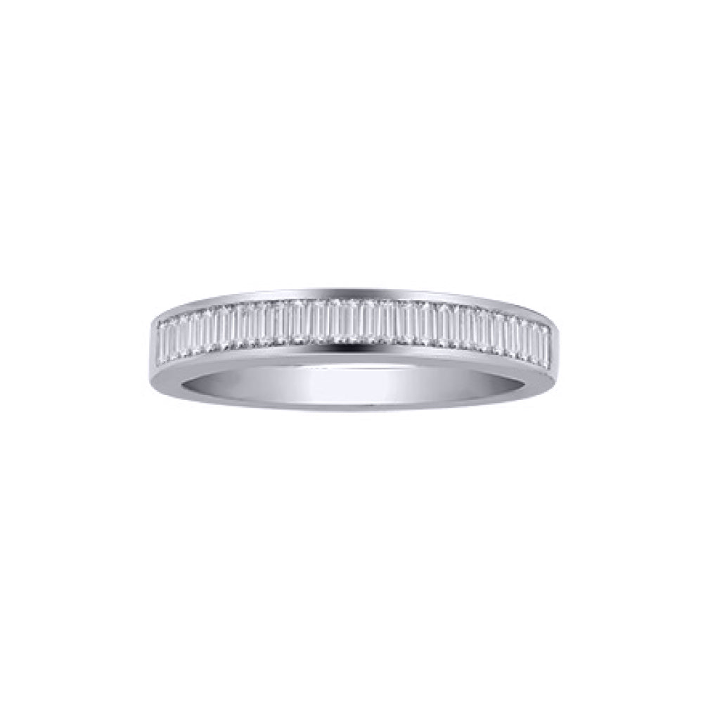 18ct White Gold  0.5ct Diamond Dainty Band Eternity Ring - 18R896-050