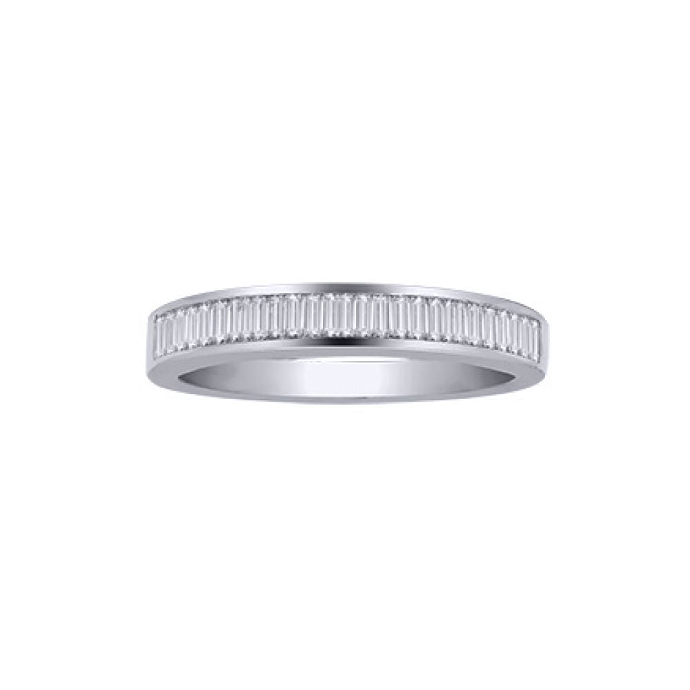 18ct White Gold  0.5ct Diamond Dainty Band Eternity Ring - 18R896-050