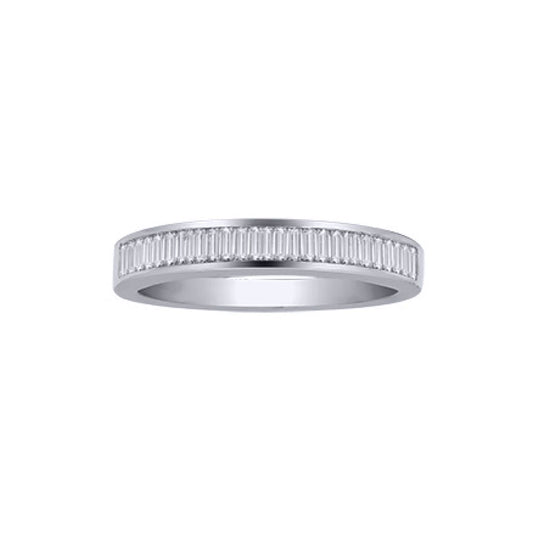 18ct White Gold  0.5ct Diamond Dainty Band Eternity Ring - 18R896-050