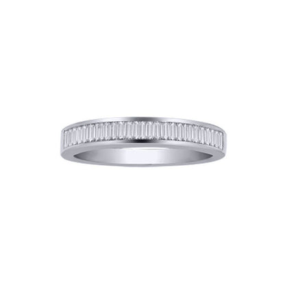 18ct White Gold  0.5ct Diamond Dainty Band Eternity Ring - 18R896-050