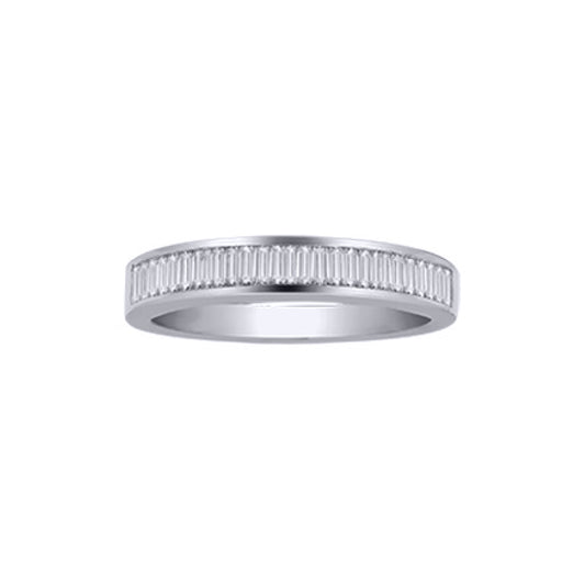 18ct White Gold  0.75ct Diamond Dainty Band Eternity Ring 4.5mm - 18R896-075