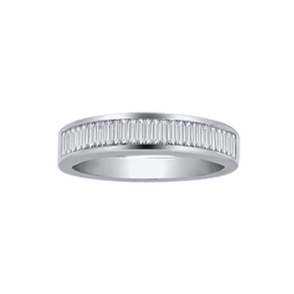 18ct White Gold  1ct Diamond Dainty Band Eternity Ring 5mm - 18R896-100