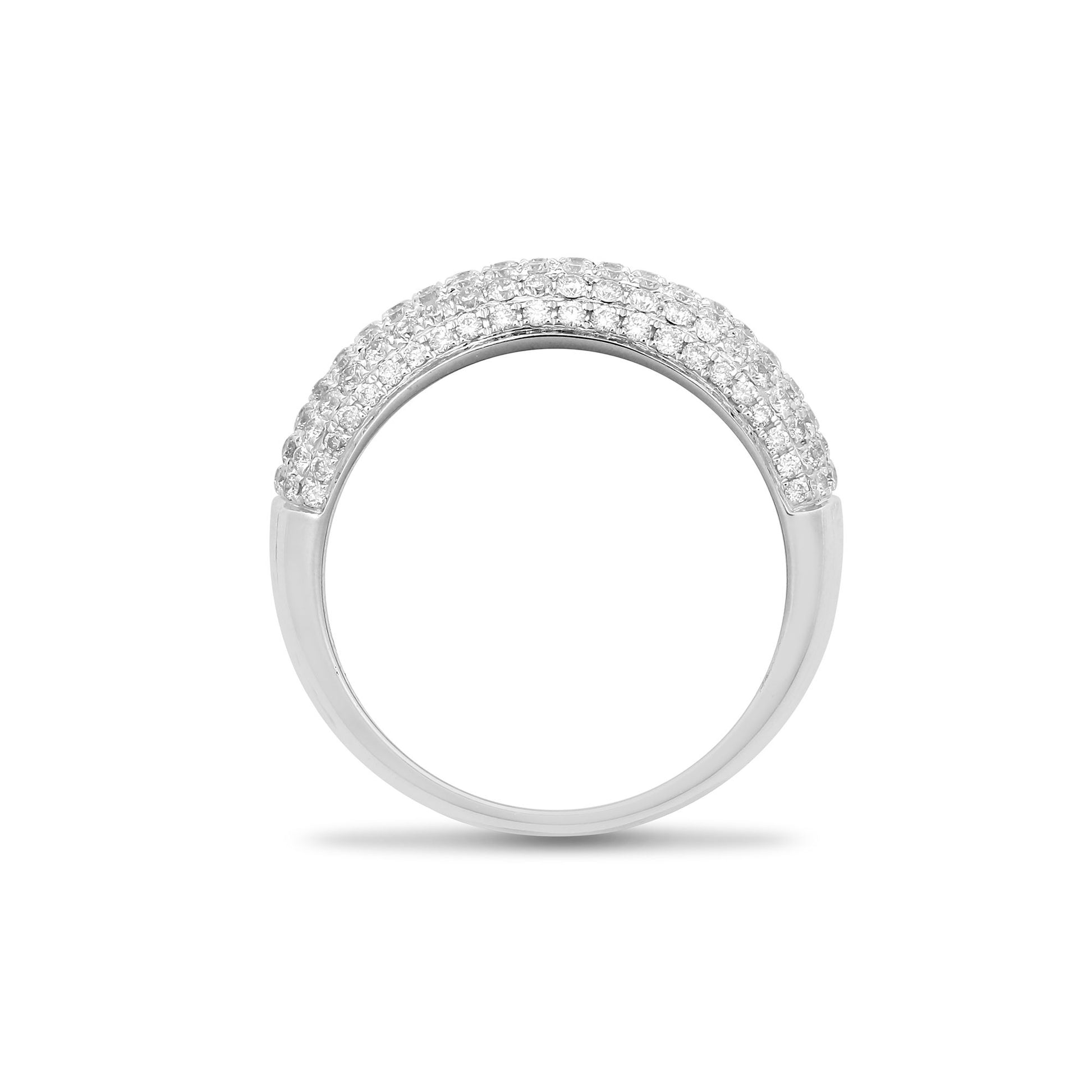 18ct White Gold  1ct Diamond Domed Bombe Eternity Ring 7mm - 18R904