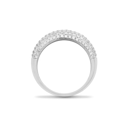 18ct White Gold  1ct Diamond Domed Bombe Eternity Ring 7mm - 18R904