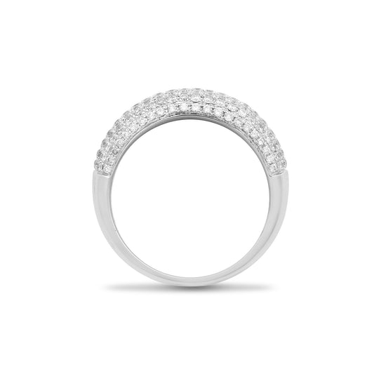 18ct White Gold  1ct Diamond Domed Bombe Eternity Ring 7mm - 18R904