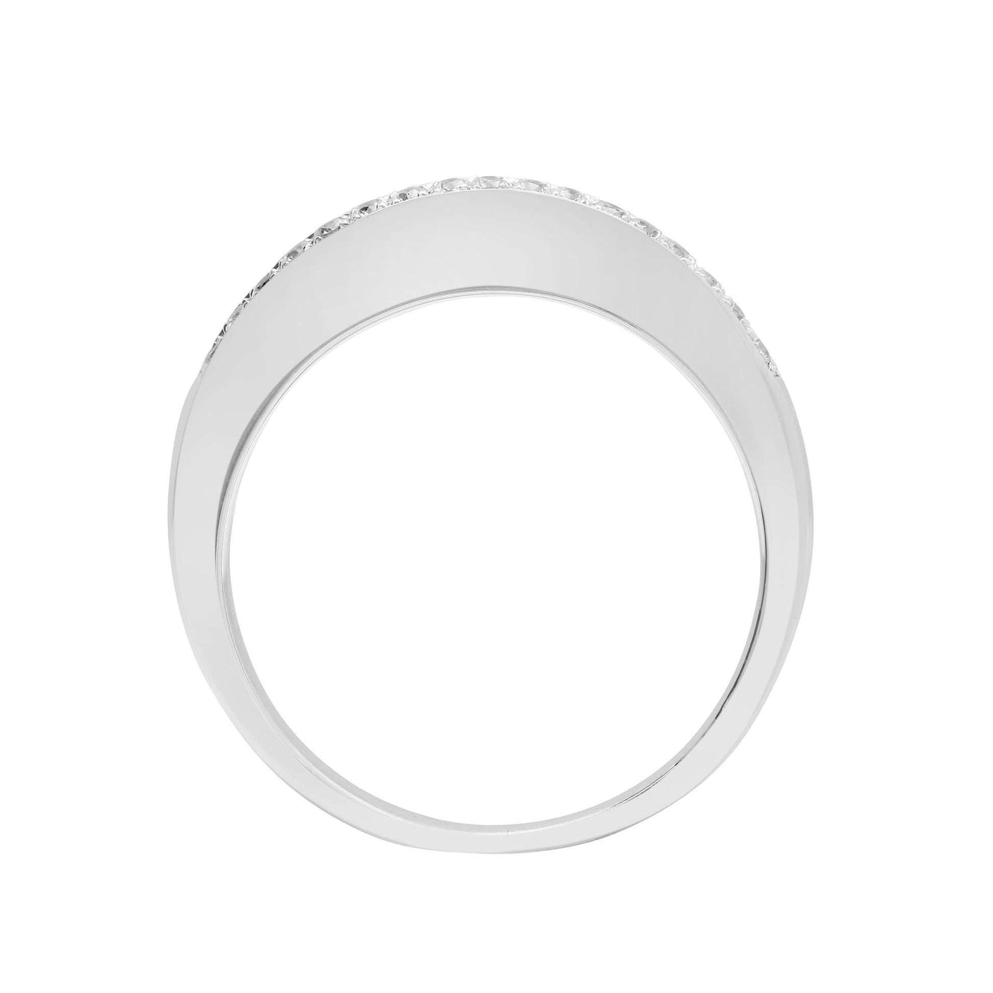 18ct White Gold  0.94ct Diamond Theatre Stage Eternity Ring 6.5mm - 18R915