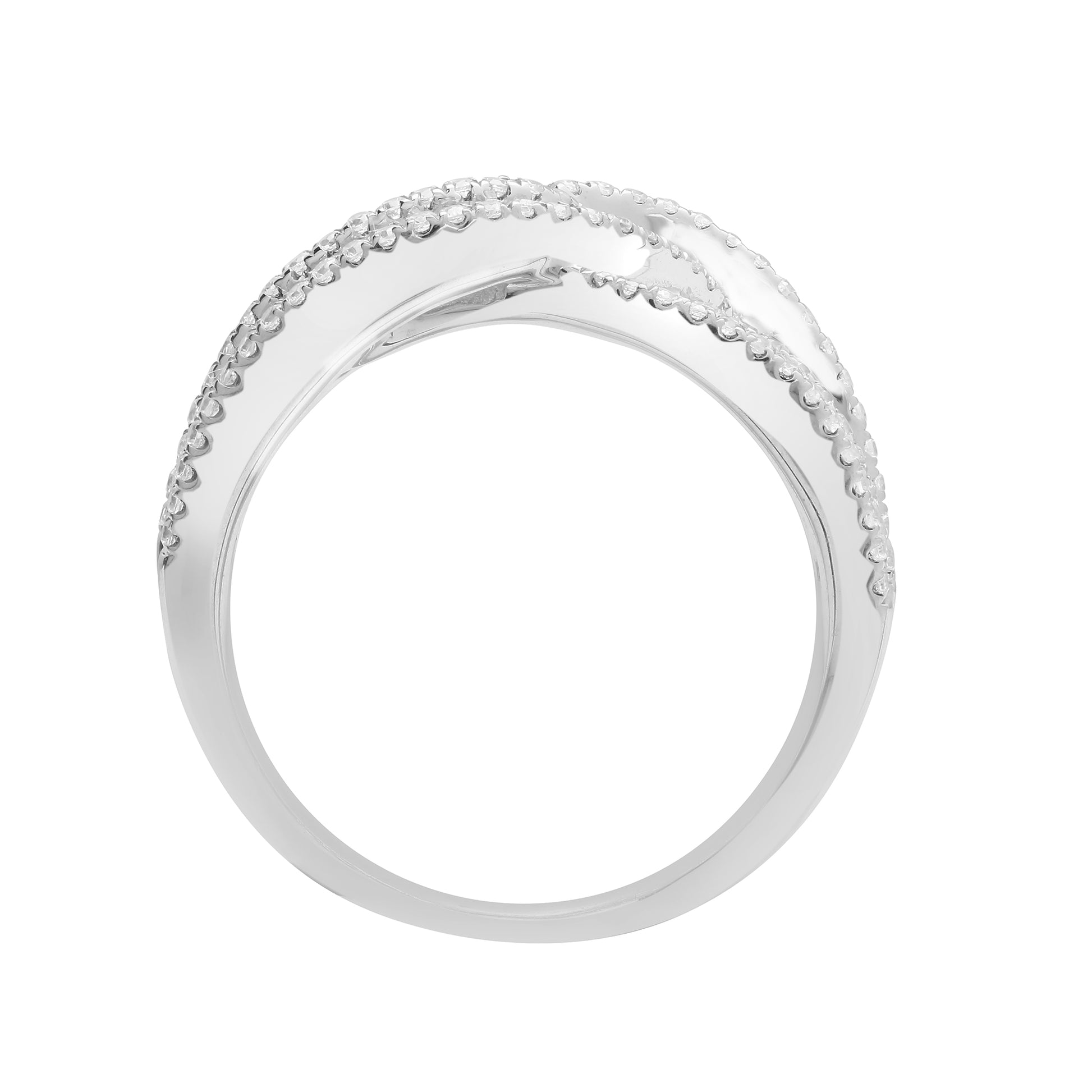 18ct White Gold  1.83ct Diamond Crossover Love Knot Eternity Ring - 18R933
