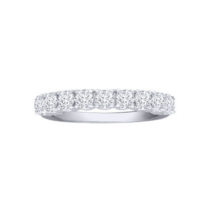 18ct White Gold  1ct Diamond 9 Stone Eternity Ring 3mm - 18R938-100