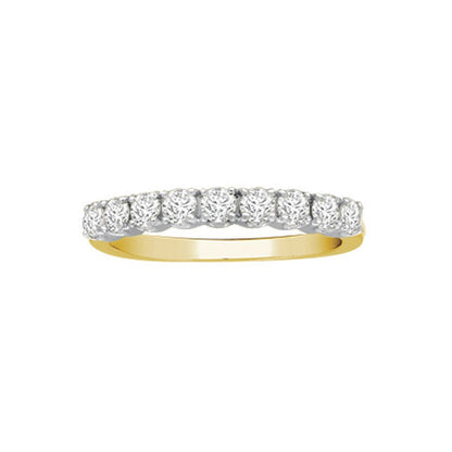 18ct Gold  0.75ct Diamond 9 Stone Eternity Ring 3mm - 18R941-075