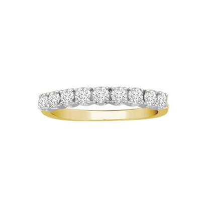 18ct Gold  0.75ct Diamond 9 Stone Eternity Ring 3mm - 18R941-075