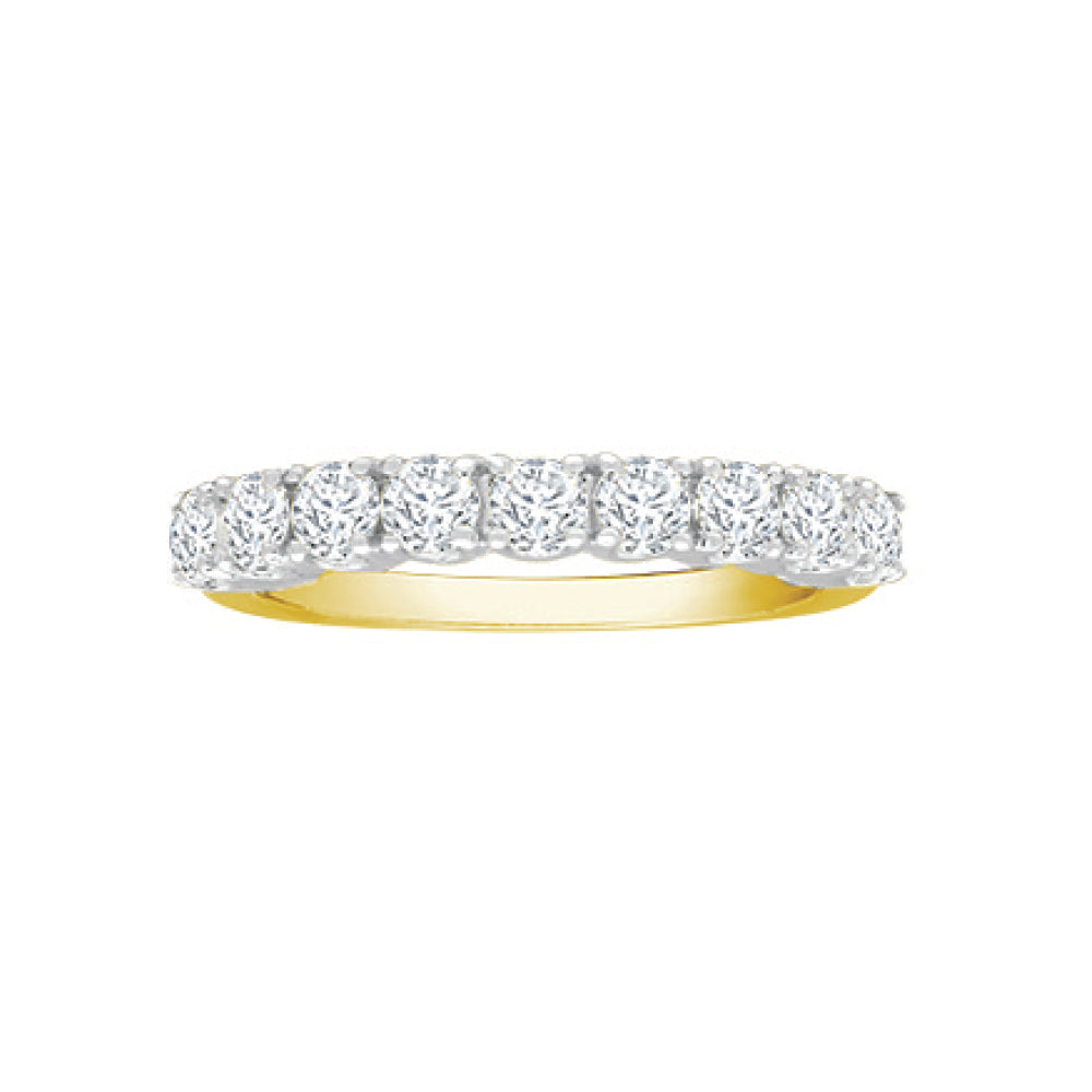 18ct Gold  1ct Diamond 9 Stone Eternity Ring 3mm - 18R941-100