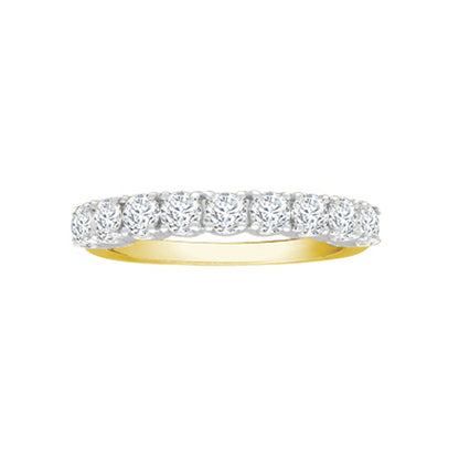 18ct Gold  1ct Diamond 9 Stone Eternity Ring 3mm - 18R941-100