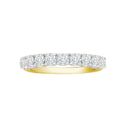 18ct Gold  1ct Diamond 9 Stone Eternity Ring 3mm - 18R941-100