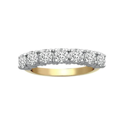 18ct 2 Colour Gold  2ct Diamond 7 Stone Eternity Ring 4mm - 18R946-200