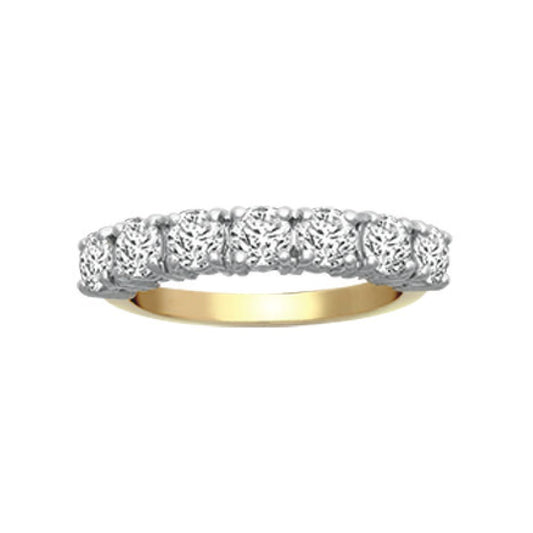 18ct 2 Colour Gold  2ct Diamond 7 Stone Eternity Ring 4mm - 18R946-200