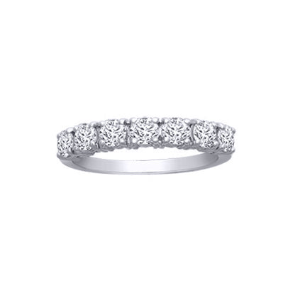 18ct White Gold  1.25ct Diamond 7 Stone Eternity Ring 4mm - 18R947-125