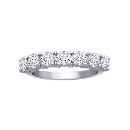 18ct White Gold  2ct Diamond 7 Stone Eternity Ring 4mm - 18R947-200