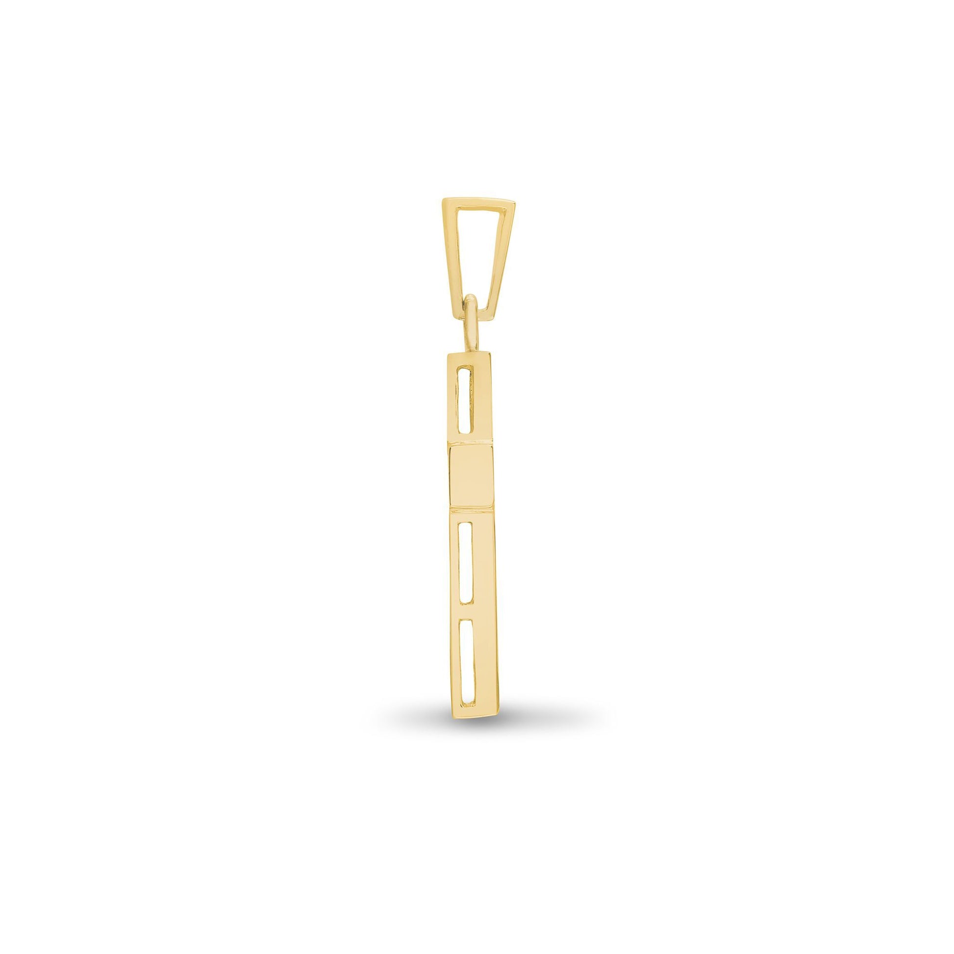 18ct Gold  0.44ct Diamond Flat Cross Pendant - 18X052