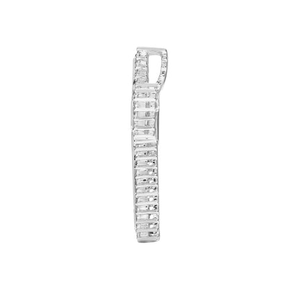 18ct White Gold  1ct Diamond Framed Cross Pendant - 18X066