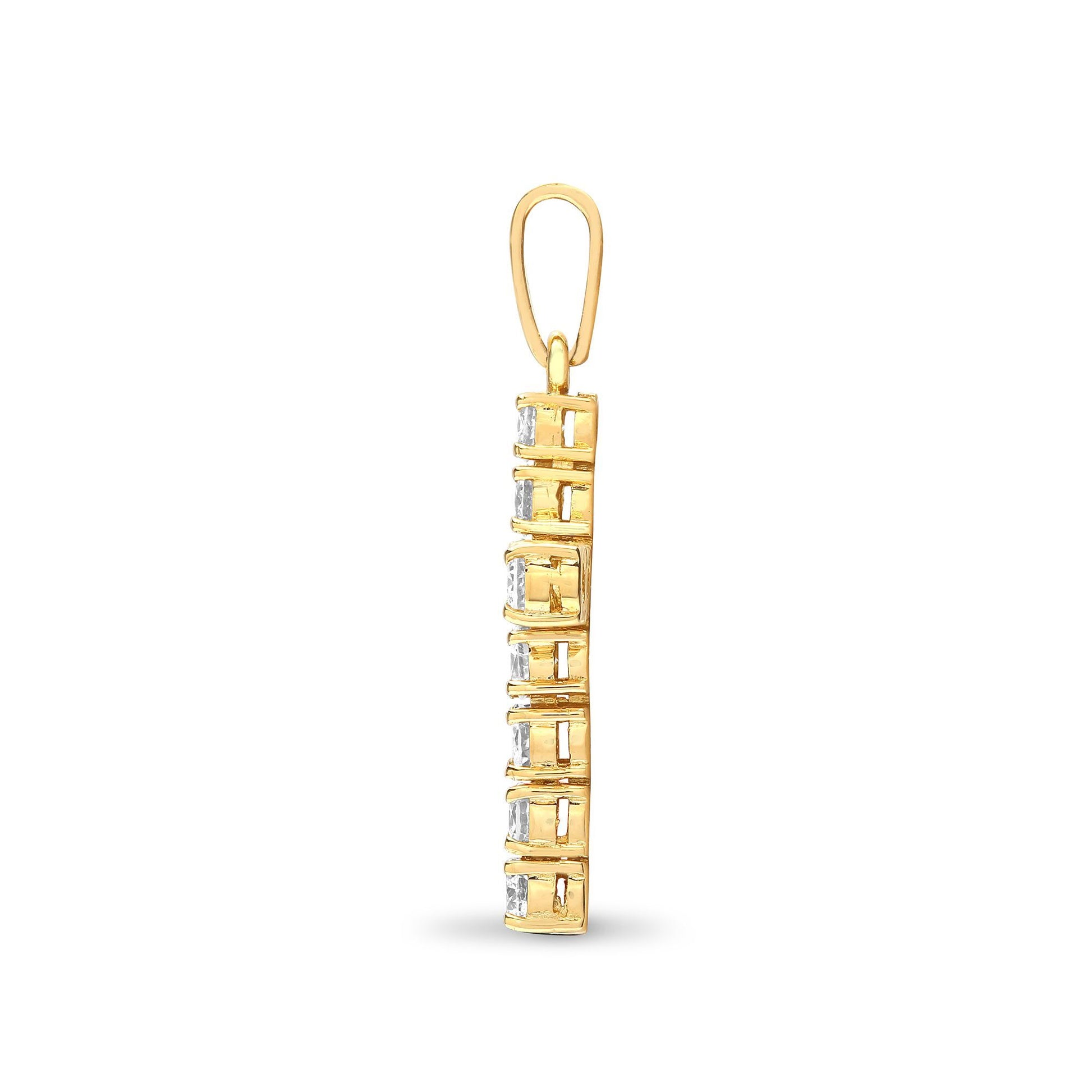 18ct Gold  1.5ct Diamond Eternity Cross Pendant - 18X097