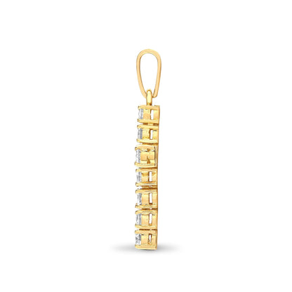 18ct Gold  1.5ct Diamond Eternity Cross Pendant - 18X097