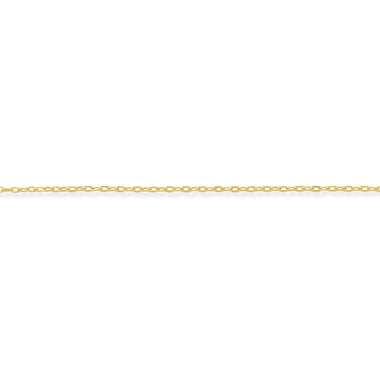 9ct Gold  Oval Belcher Pendant Chain Necklace - 1.1mm - CNNR02014