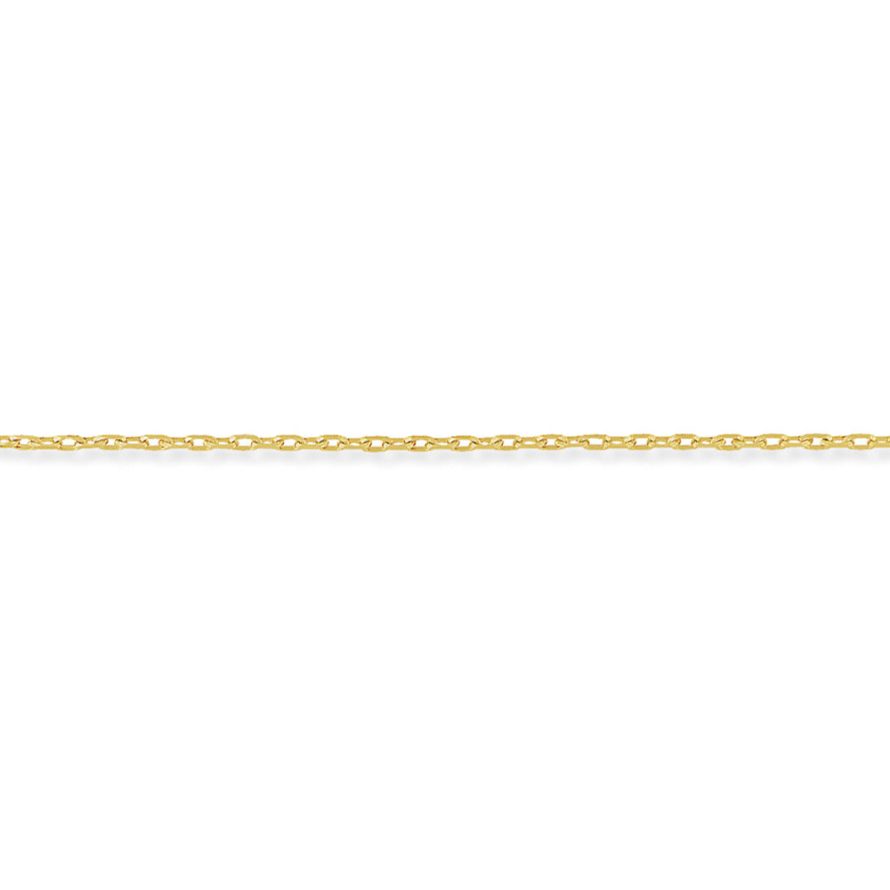 9ct Gold  Oval Belcher Pendant Chain Bracelet 1.9mm 7.25 inch - CNNR02014A