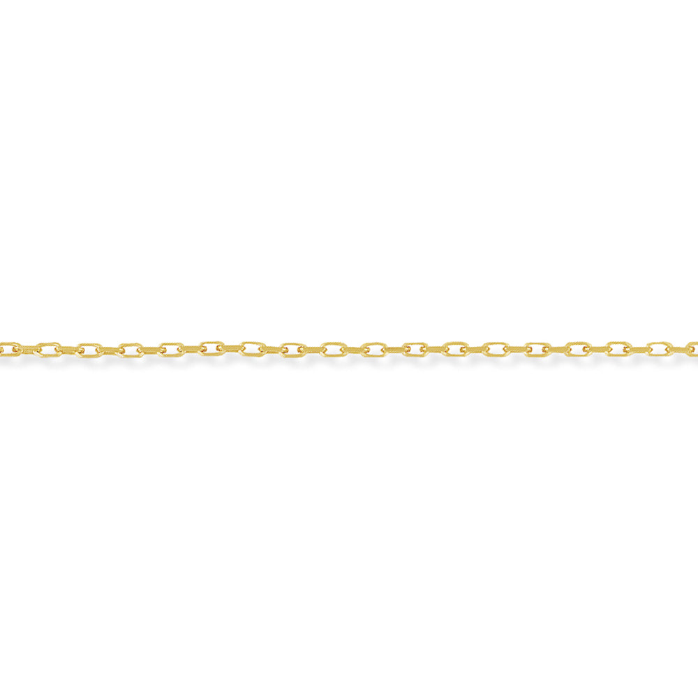 9ct Gold  Oval Belcher Pendant Chain Bracelet 2.1mm 7.25 inch - CNNR02014B