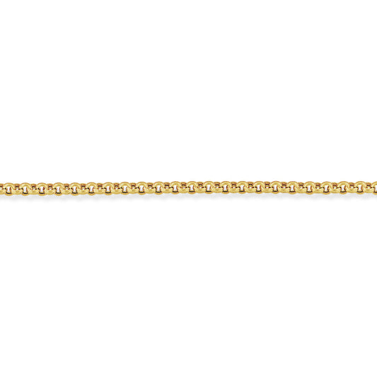9ct Gold  Round Hollow Belcher Chain Bracelet 3.8mm 7.25 inch - CNNR02016A