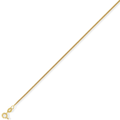 9ct Gold  Classic Curb Pendant Chain Necklace - 1.3mm gauge - CNNR02025C