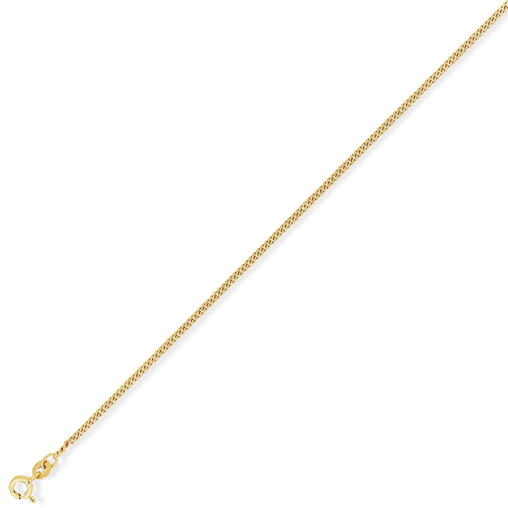 9ct Gold  Tight Curb Pendant Chain Necklace - 1.75mm - CNNR02025E