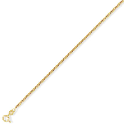 9ct Gold  Classic Curb Pendant Chain Necklace - 2.1mm gauge - CNNR02025F