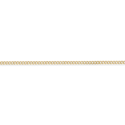 9ct Gold  Quality Curb Pendant Chain Bracelet 2mm gauge 7.25 inch - CNNR02026