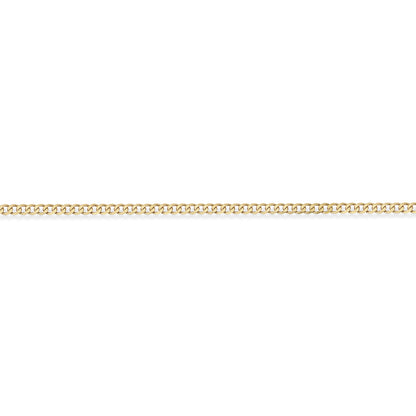 9ct Gold  Quality Curb Pendant Chain Bracelet 2mm gauge 7.25 inch - CNNR02026