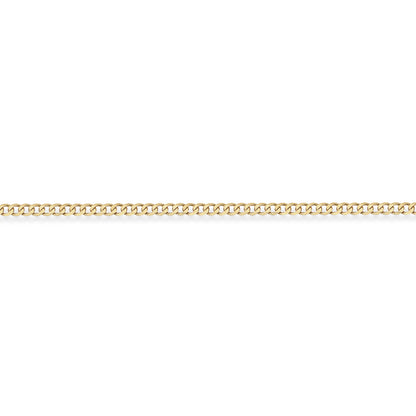 9ct Gold  Quality Curb Pendant Chain Anklet 2.1mm gauge 9.5 inch - CNNR02026C
