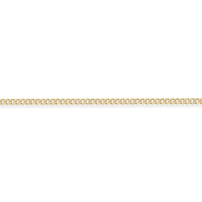 9ct Gold  Quality Curb Pendant Chain Bracelet 2.1mm gauge 5 inch - CNNR02026C